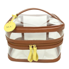 Necessaire Mya em Couro e Vinil Personalizada