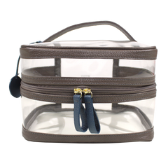 Necessaire Mya em Couro e Vinil Personalizada