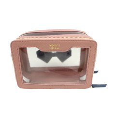 Necessaire Nano Crystal Laço em Couro e Vinil Personalizada