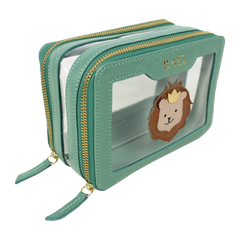 Necessaire Nano Crystal Rei Leão em Couro e Vinil Personalizada