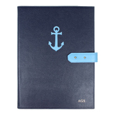 Pasta Portfólio Marinheiro em Couro Personalizado