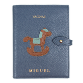 Porta Mini Cartão de Vacina - Modelo Einstein Little Horse em Couro Personalizado