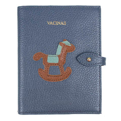 Porta Mini Cartão de Vacina - Modelo Einstein Little Horse em Couro Personalizado