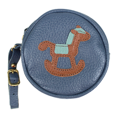 Porta Chupeta Little Horse em Couro Personalizada