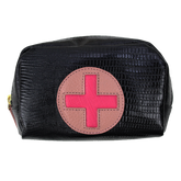 Necessaire Remédio P Preto Paris com Algodão Doce Liso e Pink Prada Pronta Entrega