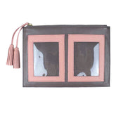 Necessaire + Porta Passaporte 2 Fendi com Algodão Doce Liso Pronta Entrega