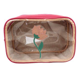 Necessaire Anne Tulipa Chiclete com Algodão Doce Liso Pronta Entrega