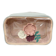 Necessaire Anne Beach Le Jardin em Couro e Vinil Personalizada