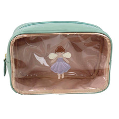 Necessaire Anne Beach Fadinha em Couro e Vinil Personalizada