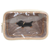 Necessaire Anne Beach Cachorro Bartô em Couro e Vinil Personalizada