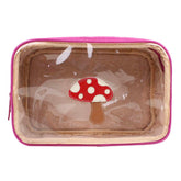 Necessaire Anne Beach Cogumelo em Couro Personalizada