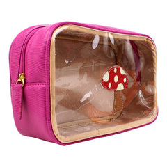 Necessaire Anne Beach Cogumelo em Couro Personalizada