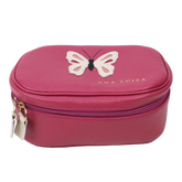 Necessaire Aurora G Borboleta em Couro Personalizada