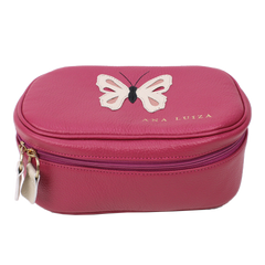 Necessaire Aurora G Borboleta em Couro Personalizada