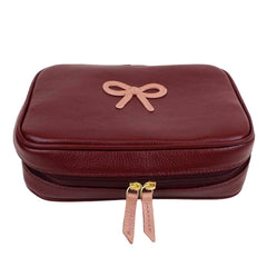 Necessaire Bela Laço Rococó Burgundy Liso com Algodão Doce Liso Pronta Entrega