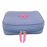Necessaire Bela Laço Rococó Sky com Rosa Orquídea Pronta Entrega