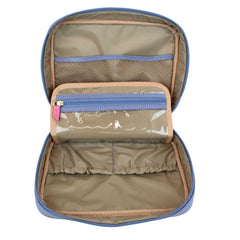 Necessaire Bela Laço Rococó Sky com Rosa Orquídea Pronta Entrega