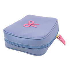 Necessaire Bela Laço Rococó Sky com Rosa Orquídea Pronta Entrega