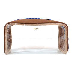 Necessaire Betina Babado G Caramelo Liso com Beach Pronta Entrega