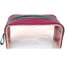 Necessaire Betina Babado G em Vinil e Couro Personalizado