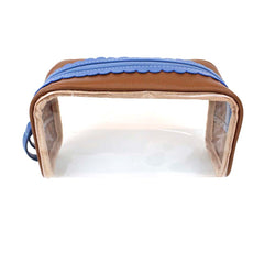 Necessaire Betina Babado M Caramelo Liso com Beach Pronta Entrega