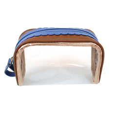 Necessaire Betina Babado P em Vinil e Couro Personalizado