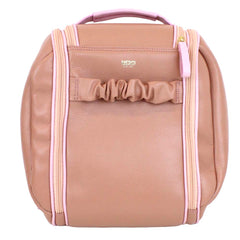 Necessaire Bruna Algodão Doce Liso com Rosa Chá Pronta Entrega