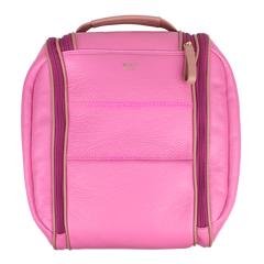 Necessaire Bruna Rosa Orquídea com Algodão Doce Liso Pronta Entrega