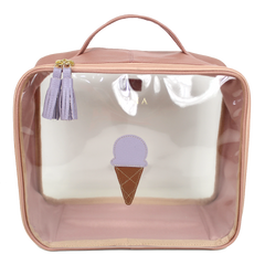 Necessaire Crystal G Gelato em Couro e Vinil Personalizado