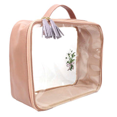 Necessaire Crystal G Bordado Muguet em Couro e Vinil Personalizado
