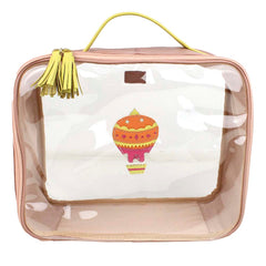 Necessaire Crystal G Balão Sarah em Couro e Vinil Personalizado