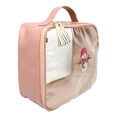 Necessaire Crystal G Boneco de Neve em Couro e Vinil Personalizado