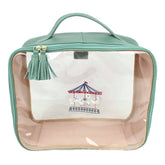 Necessaire Crystal G Bordado Carrossel em Couro e Vinil Personalizado