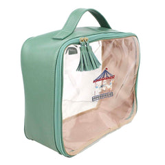 Necessaire Crystal G Bordado Carrossel em Couro e Vinil Personalizado