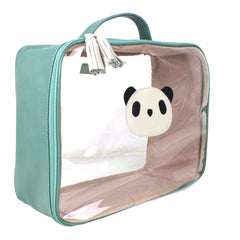 Necessaire Crystal G Little Panda em Couro e Vinil Personalizado