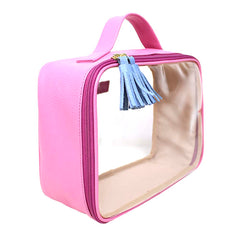 Necessaire Crystal G Rosa Orquídea com Sky Pronta Entrega