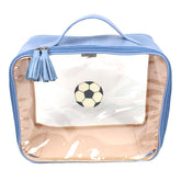 Necessaire Crystal G Bola de Futebol em Couro e Vinil Personalizado