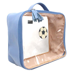 Necessaire Crystal G Bola de Futebol em Couro e Vinil Personalizado