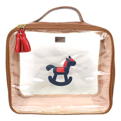 Necessaire Crystal G Little Horse em Couro e Vinil Personalizado