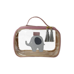 Necessaire Crystal P Little Elephant em Couro e Vinil Personalizado