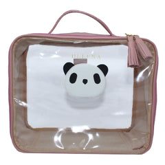 Necessaire Crystal G Little Panda em Couro e Vinil Personalizado