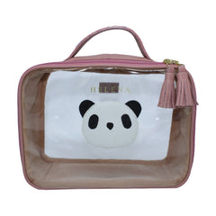 Necessaire Crystal M Little Panda em Couro e Vinil Personalizado