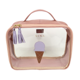 Necessaire Crystal M Gelato em Couro e Vinil Personalizado