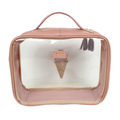 Necessaire Crystal M Gelato em Couro e Vinil Personalizado