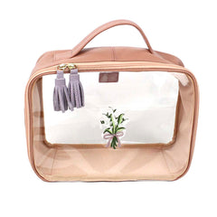 Necessaire Crystal M Bordado Muguet em Couro e Vinil Personalizado