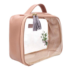 Necessaire Crystal M Bordado Muguet em Couro e Vinil Personalizado