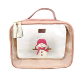 Necessaire Crystal M Boneco de Neve em Couro e Vinil Personalizado