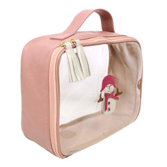 Necessaire Crystal M Boneco de Neve em Couro e Vinil Personalizado