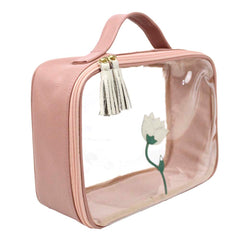 Necessaire Crystal M Tulipa em Couro e Vinil Personalizado