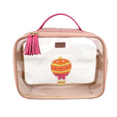 Necessaire Crystal M Balão Sarah em Couro e Vinil Personalizado